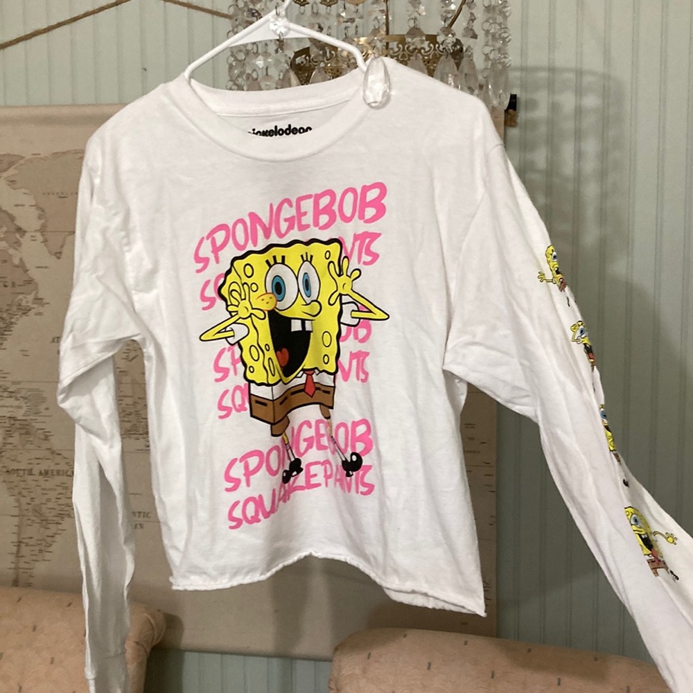 SpongeBob squarepants cropped t shirt